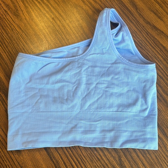 Athleta aurora seamless one shoulder tank powder blue size small - Picture 6 of 6